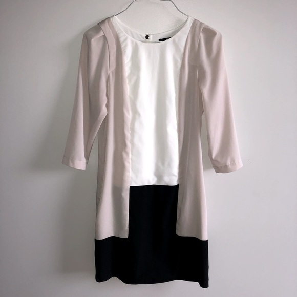 H&M Color Block 3/4 Sleeve Work Dress - Picture 1 of 12